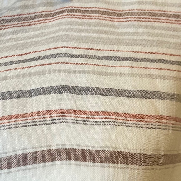 Garnet Hill Striped Linen Button Down Shirt - Picture 5 of 9